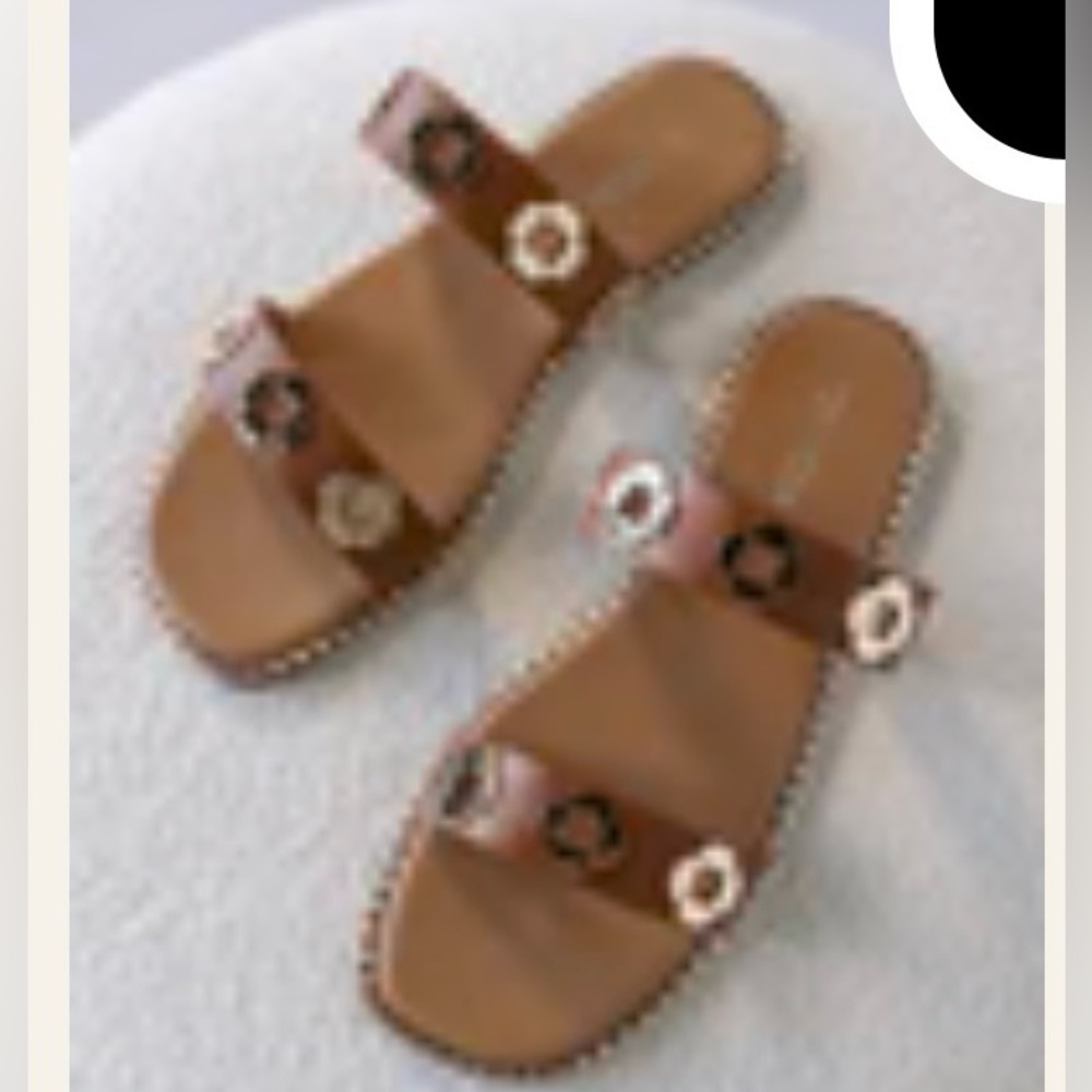 Top Moda Marigold Eyelet Slides